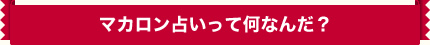 マカロンさんって何なんだ？